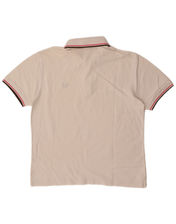 Tricou polo Fred Perry pentru bărbați, alb mediu