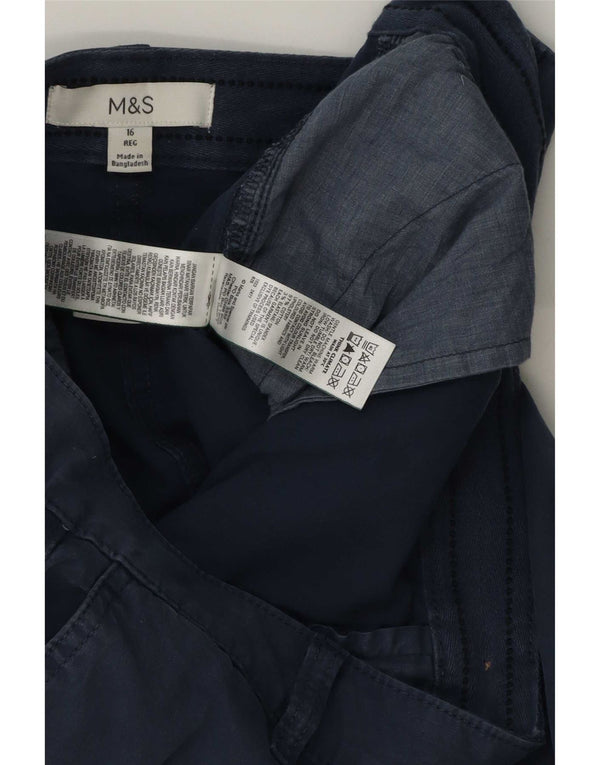 Pantaloni chino pentru femei Marks & Spencer UK 16 Large W36 L28 Bleumarin