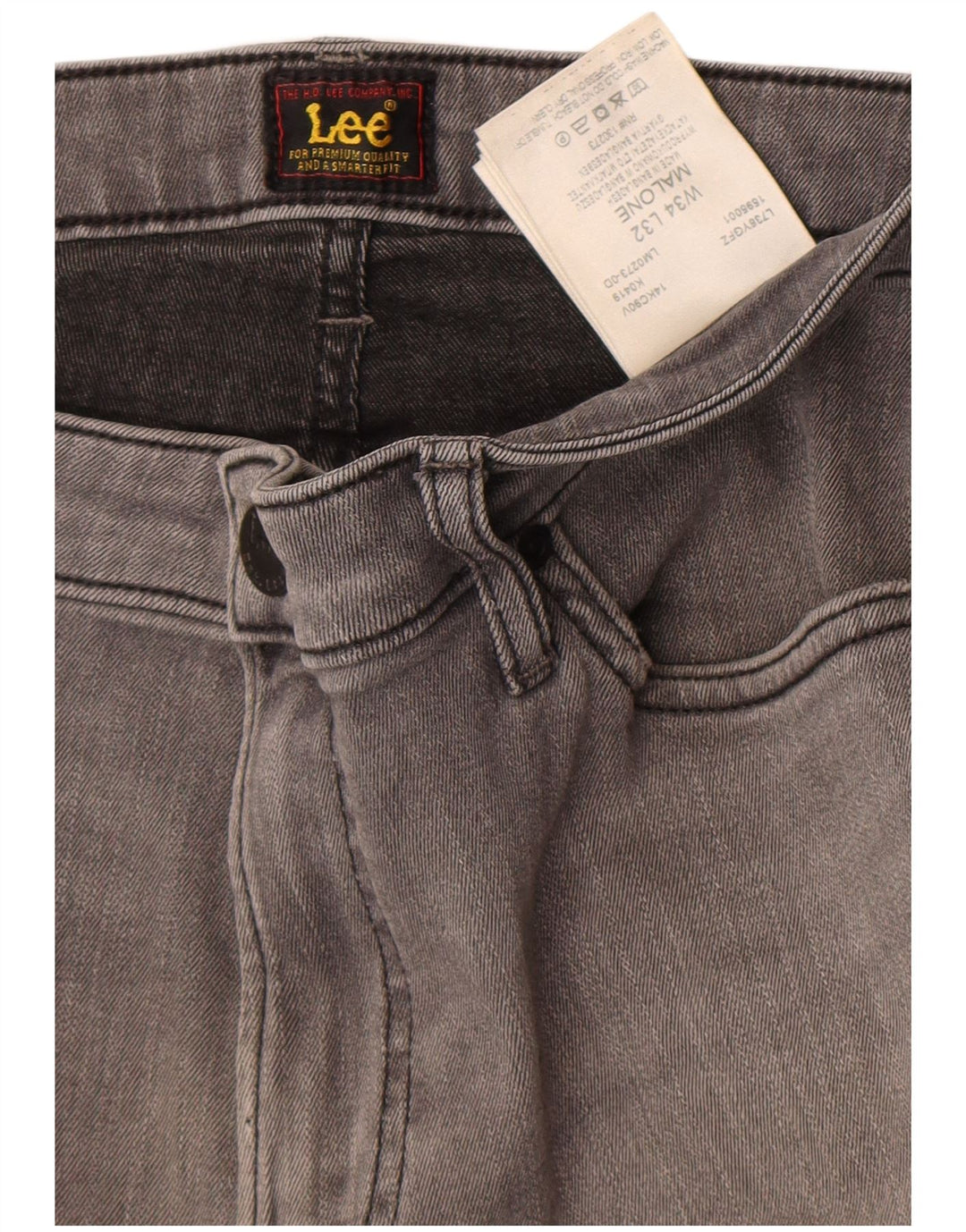 Blugi skinny Lee Malone pentru bărbați W34 L32 bumbac gri