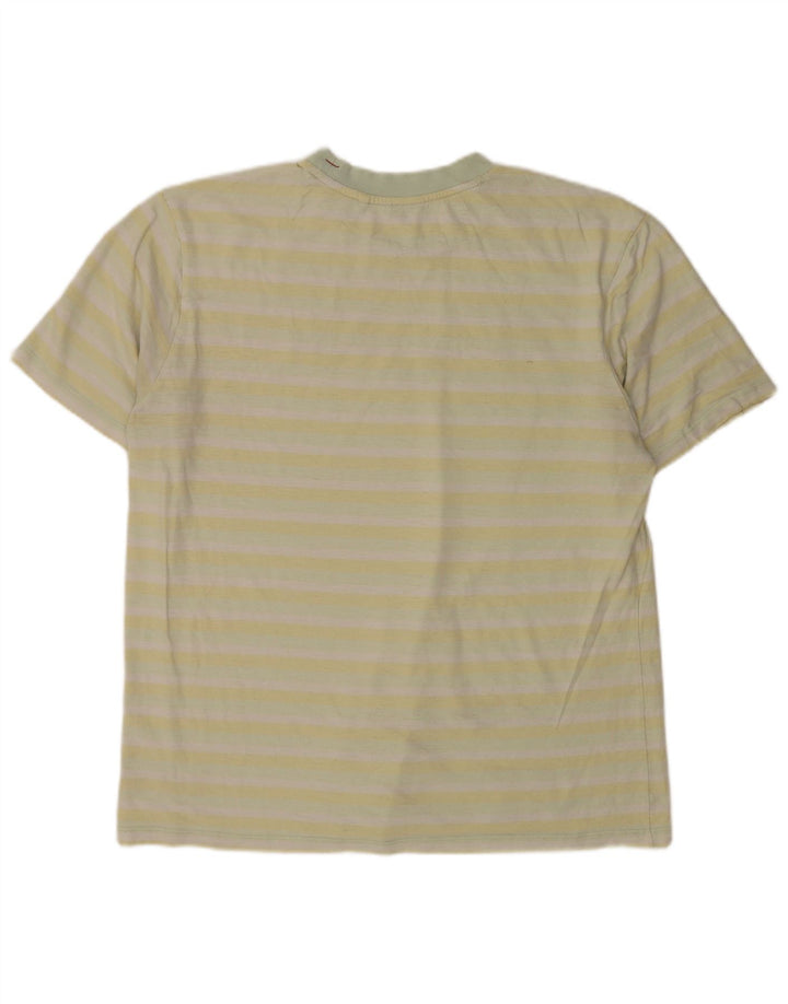 Tricou grafic Guess pentru bărbați Top mare cu dungi galbene