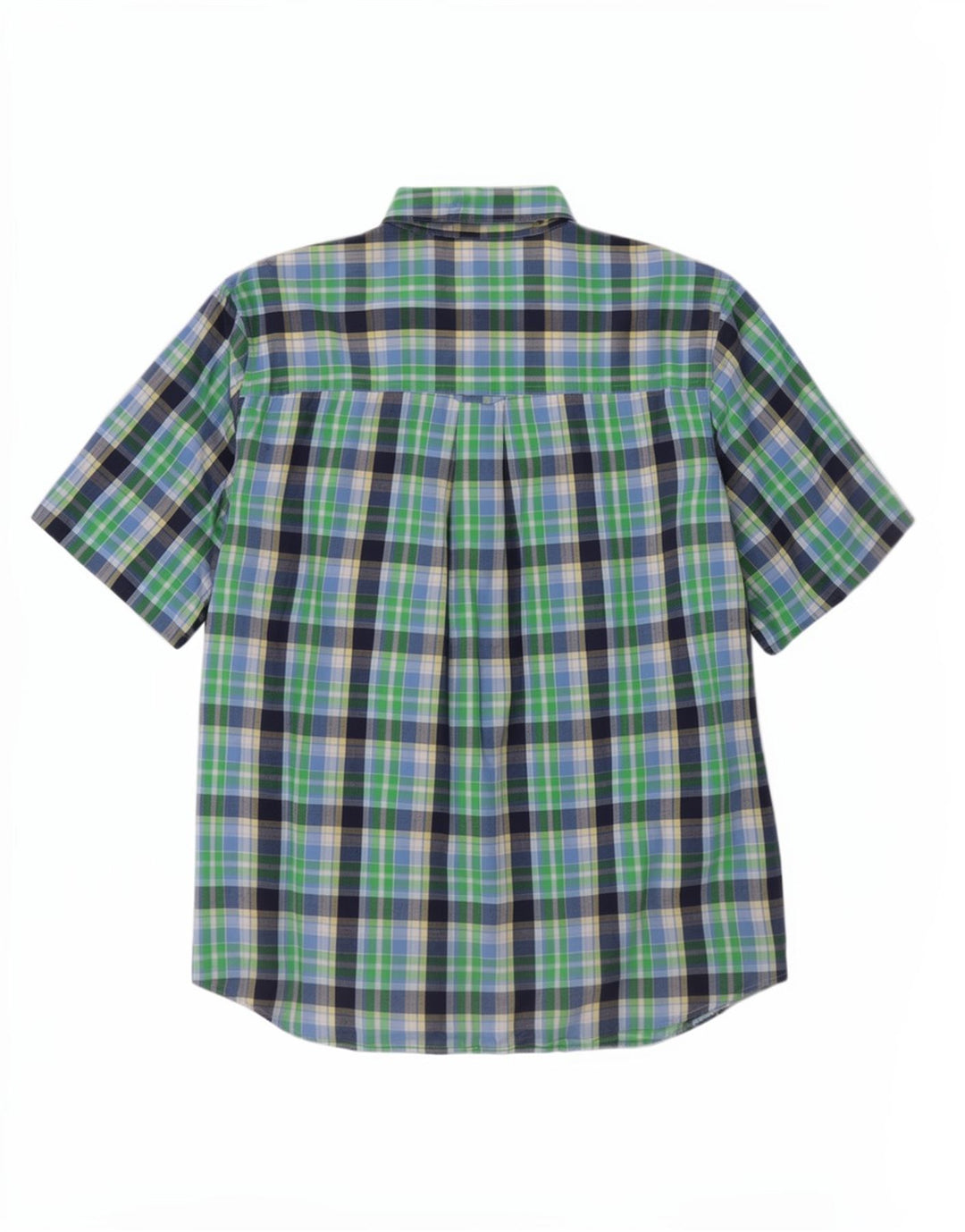 Cămașă cu mânecă scurtă pentru bărbați Chaps XL, bumbac cu carouri verde