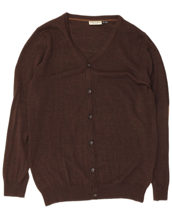 Pulover cardigan vintage pentru bărbați UK 38/40 bumbac maro mediu