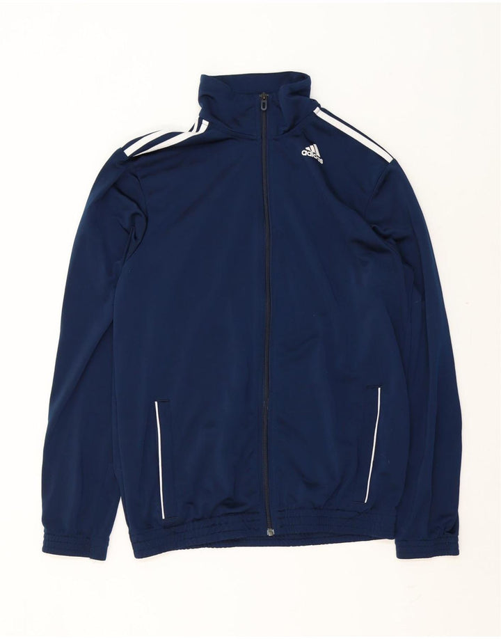 Jachetă de trening Adidas pentru bărbați Marea Britanie 40/42 Poliester mediu albastru bleumarin
