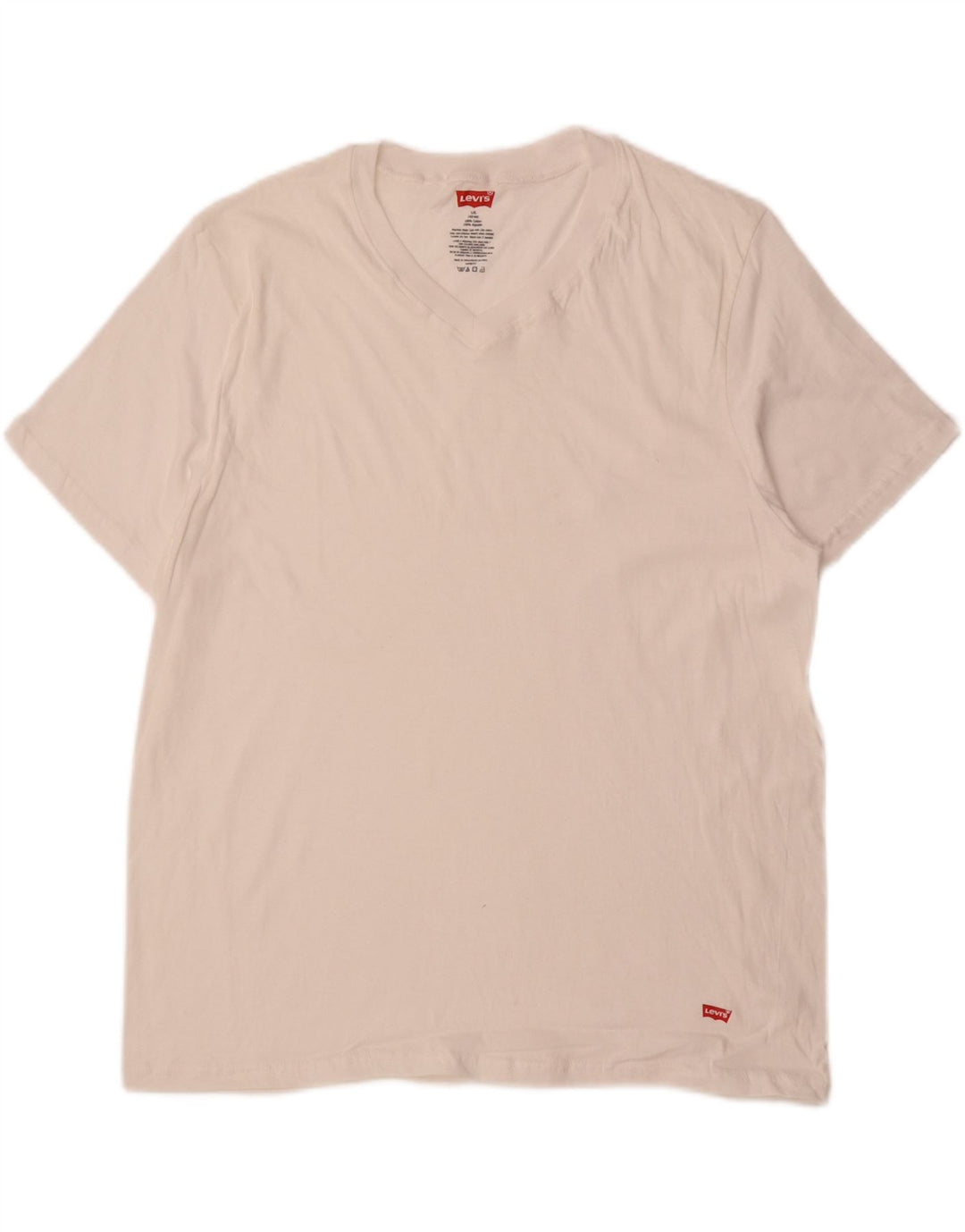 LEVI'S Mens T-Shirt Top Large White Cotton