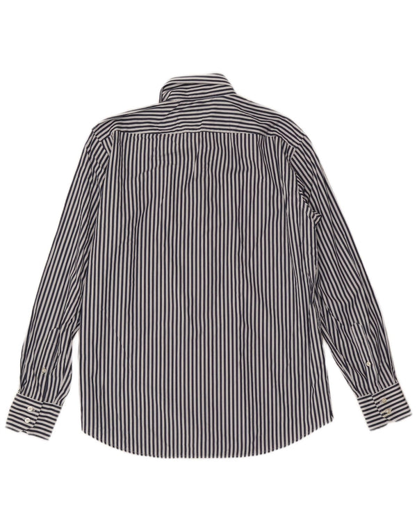 Cămașă Hugo Boss pentru bărbați, cu tăiere obișnuită, mărimea 42 16 1/2 mare, bleumarin, cu dungi