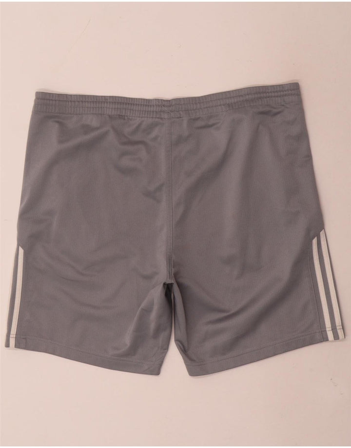 Pantaloni scurți sport Adidas pentru bărbați, mari, gri, poliester