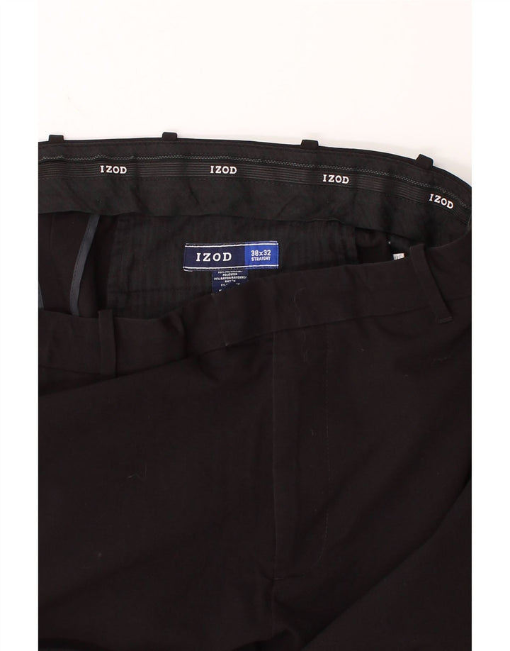 IZOD Mens Slim Suit Trousers W38 L32 Black Polyester Vintage Izod and Second-Hand Izod from Messina Hembry 