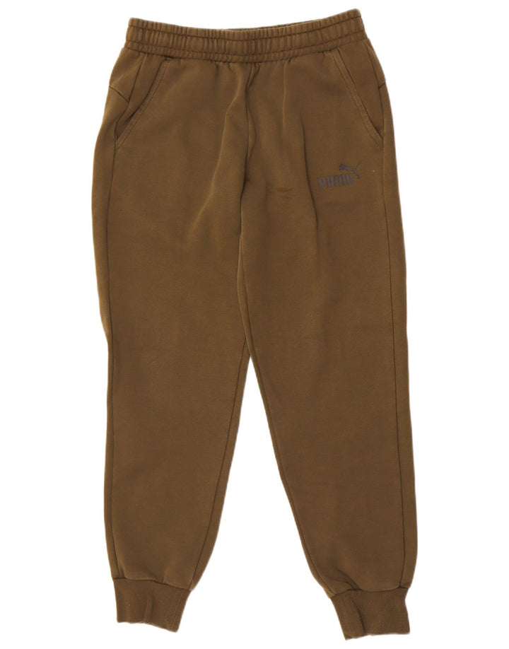 Pantaloni de trening Puma pentru bărbați Joggeri, bumbac mediu kaki