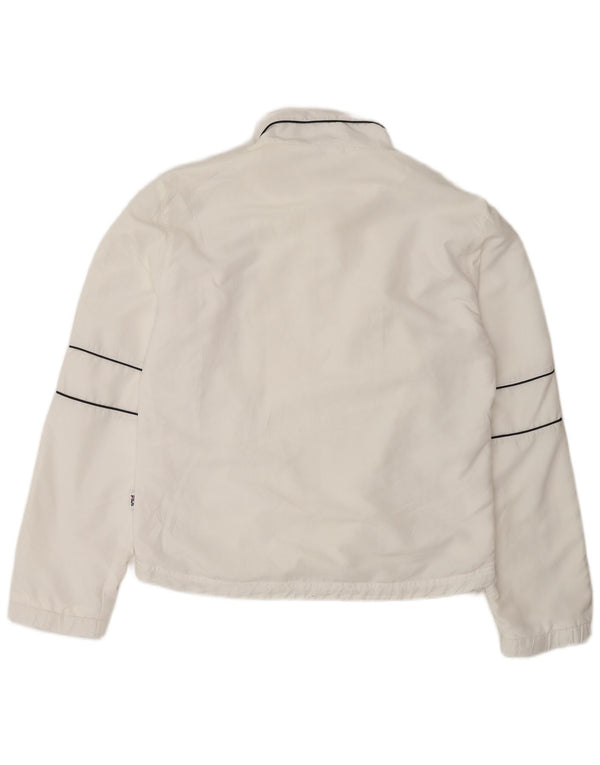 Jachetă de trening Fila pentru femei UK 16, mare, alb, poliester