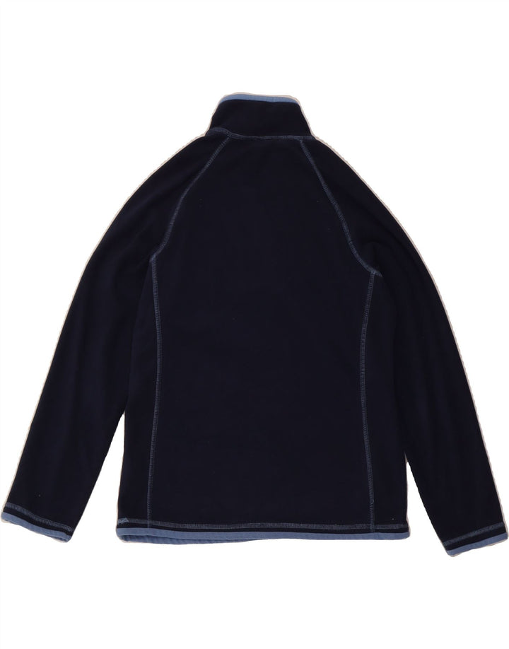 MOUNTAIN WAREHOUSE Womens Zip Neck Fleece Jumper UK 12 Medium  Navy Blue Vintage Mountain Warehouse and Second-Hand Mountain Warehouse from Messina Hembry 