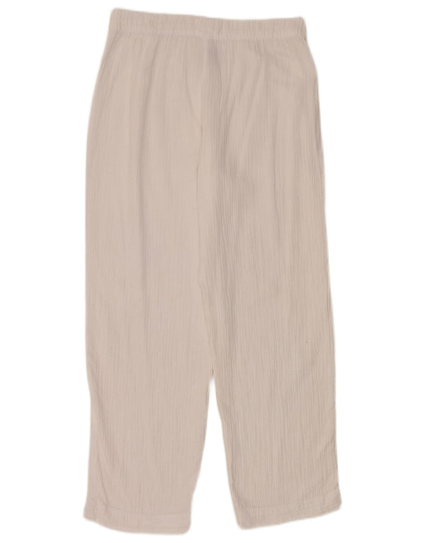 Pantaloni casual pentru femei Marks & Spencer, cu croiala lejeră, UK 10 Small W32 L30 Alb