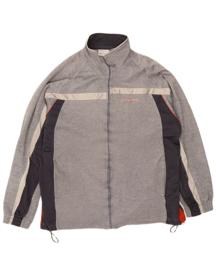 Jachetă de trening pentru bărbați Diadora UK 46 XL Gri poliester color bloc