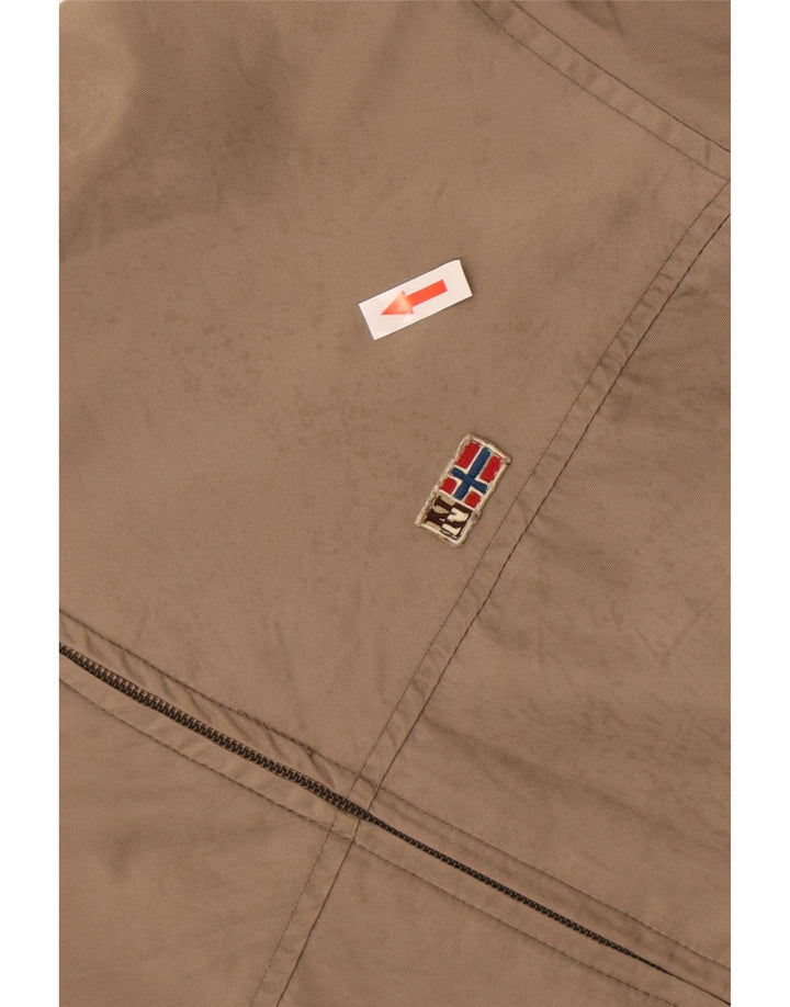 Jachetă Napapijri Geographic Windbreaker pentru băieți 9-10 ani, bej, poliamidă