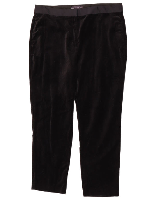 Pantaloni chino Capri pentru femei Marks & Spencer UK 14 Large W32 L25 Negru