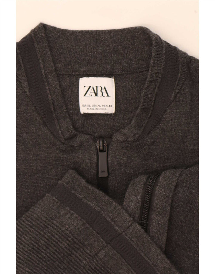 Pulover cardigan pentru bărbați Zara XL gri