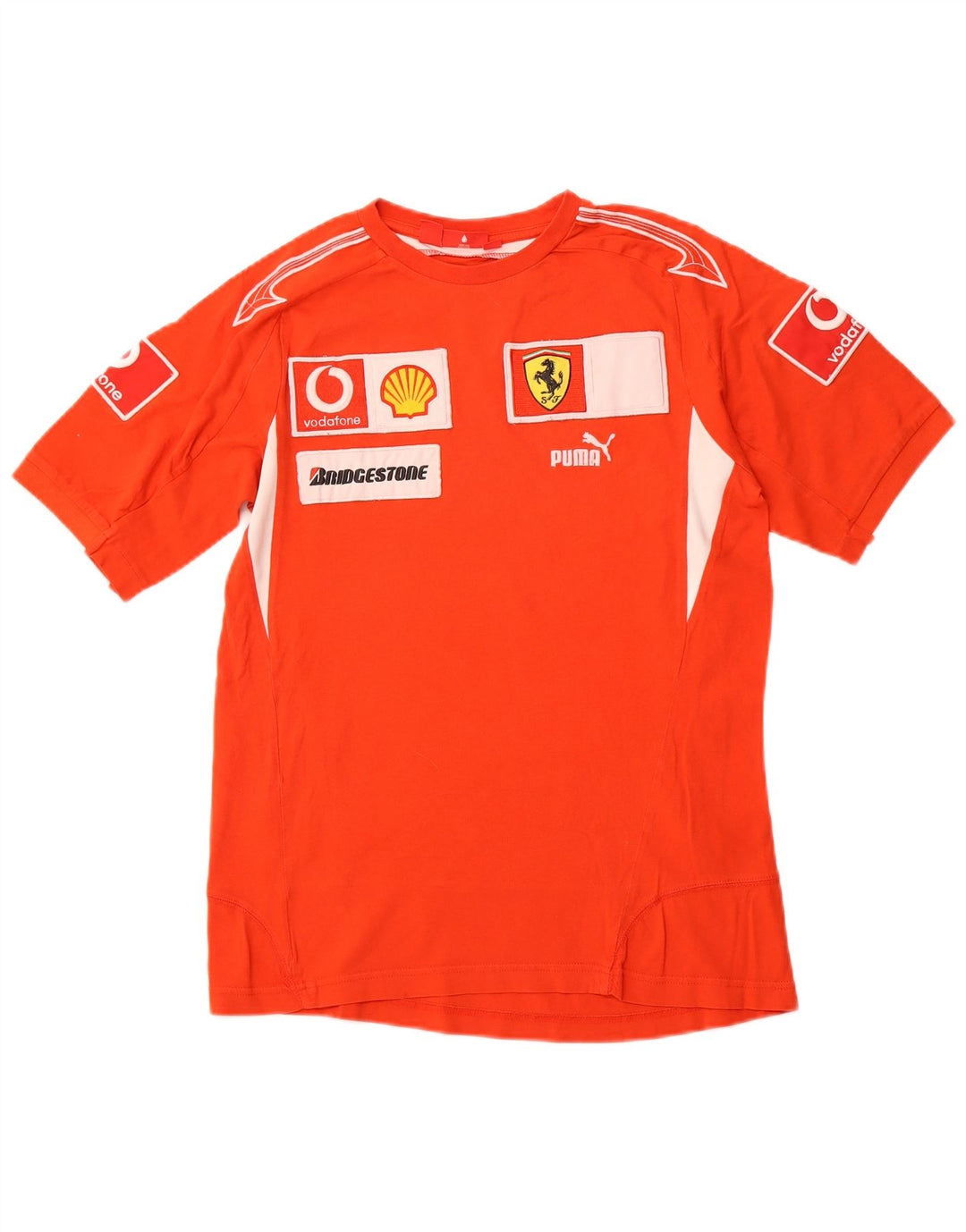 Tricou grafic PUMA Ferrari pentru bărbați Top mic, roșu, bumbac color bloc