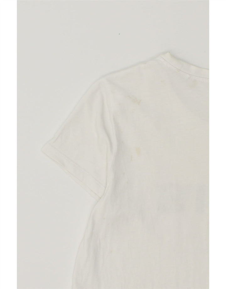 LEVI'S Womens Graphic T-Shirt Top UK 12 Medium White Cotton Vintage Levi's and Second-Hand Levi's from Messina Hembry 