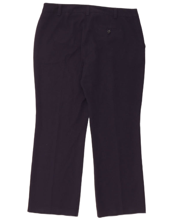 Pantaloni de costum drepți pentru femei Marks & Spencer UK 16 mare L34 L27 bleumarin