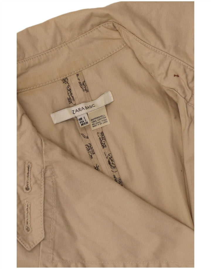 Trenci pentru femei Zara UK 10 mic, bej, bumbac