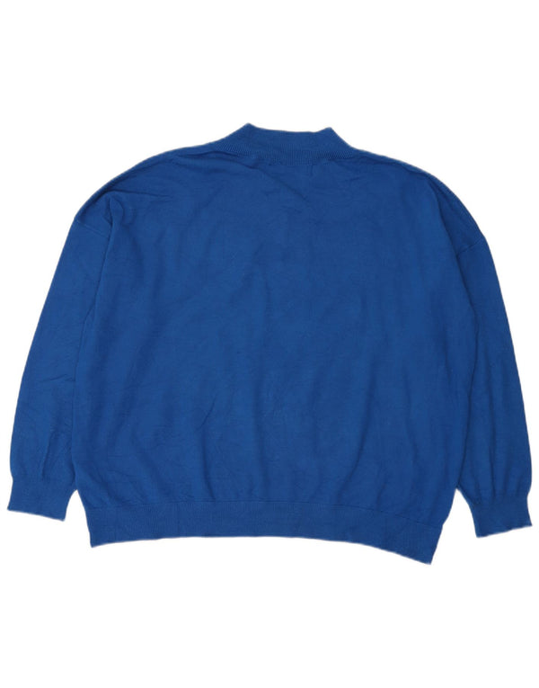 Marks & Spencer Pulover supradimensionat pentru femei cu decolteu în V UK 16 Large Blue