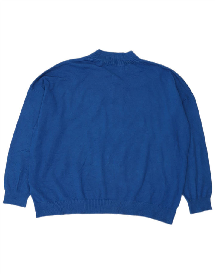 Marks & Spencer Pulover supradimensionat pentru femei cu decolteu în V UK 16 Large Blue