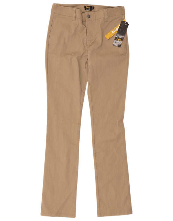 Pantaloni chino drepti pentru femei Lee US 3 Small W30 L30 Bej Bumbac