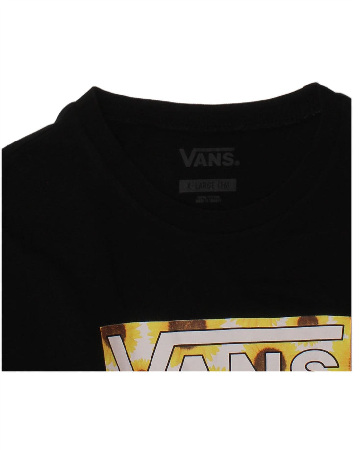 Tricou grafic VANS baieti Top 15-16 ani XL bumbac negru