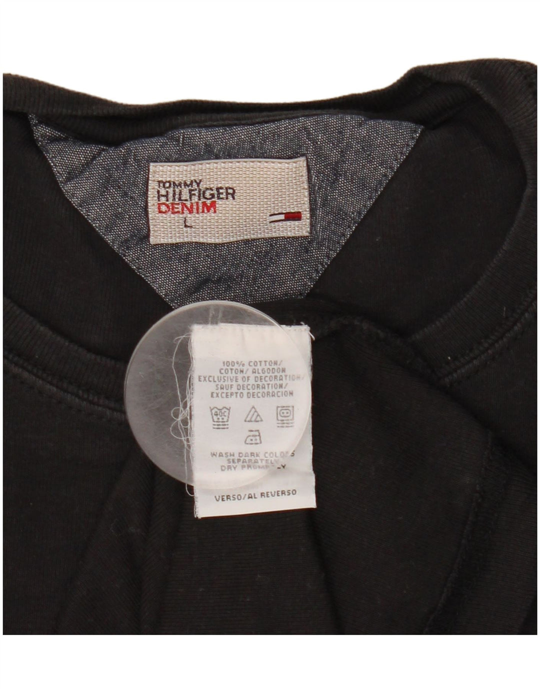 Top pentru bărbați Tommy Hilfiger cu mânecă lungă, mare, negru, bumbac