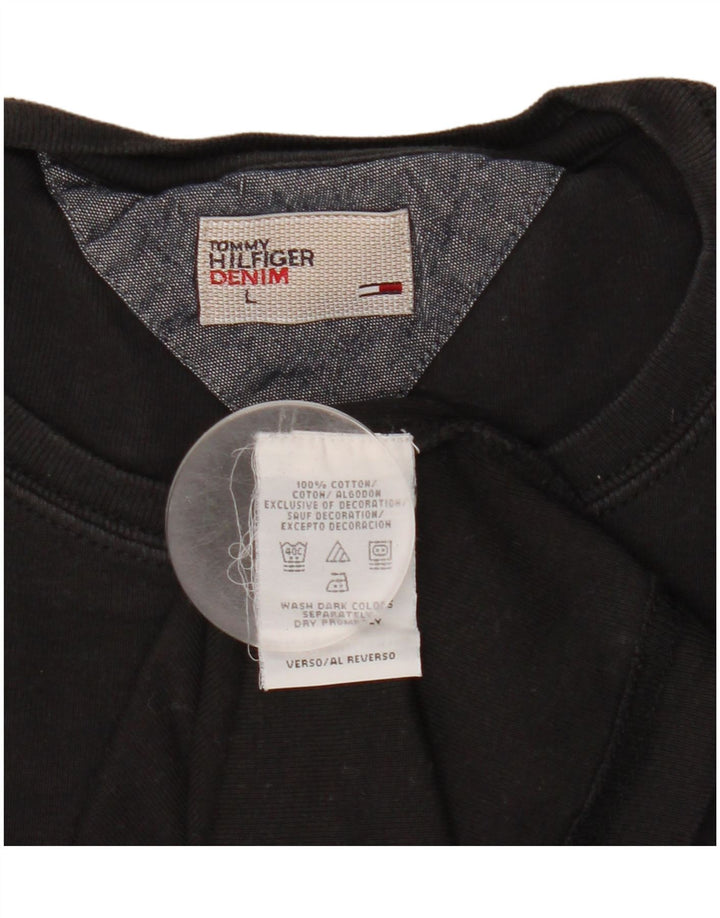 Top pentru bărbați Tommy Hilfiger cu mânecă lungă, mare, negru, bumbac