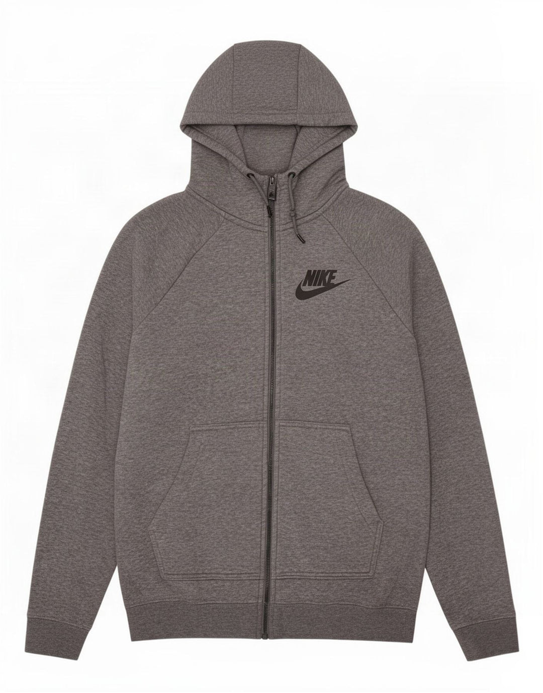 Pulover Nike pentru bărbați, cu fermoar, bumbac, gri mediu