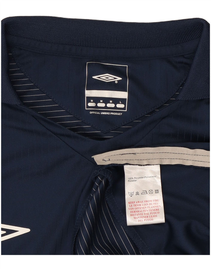 Top pentru bărbați Umbro cu mânecă lungă, mediu, bleumarin, poliester cu dungi