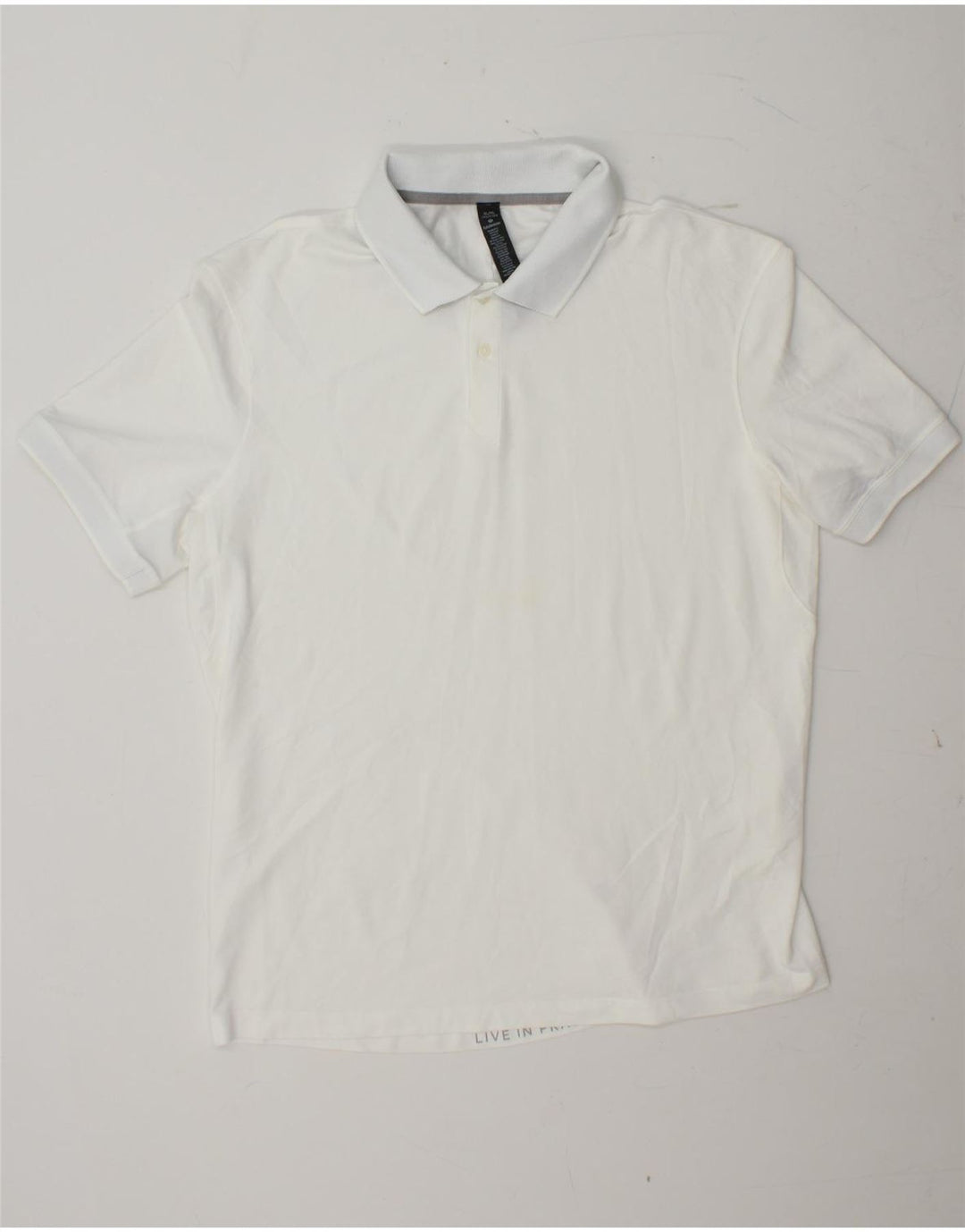 LULULEMON Tricou polo pentru bărbați XL Bumbac alb