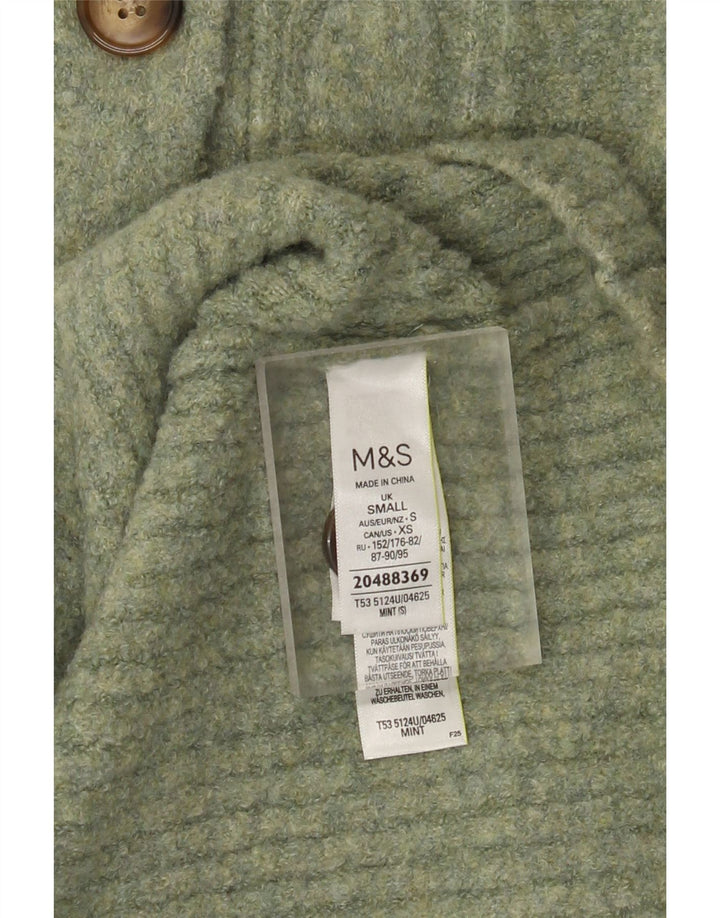 Pulover cardigan cu paragate pentru femei Marks & Spencer UK 10 Small Green