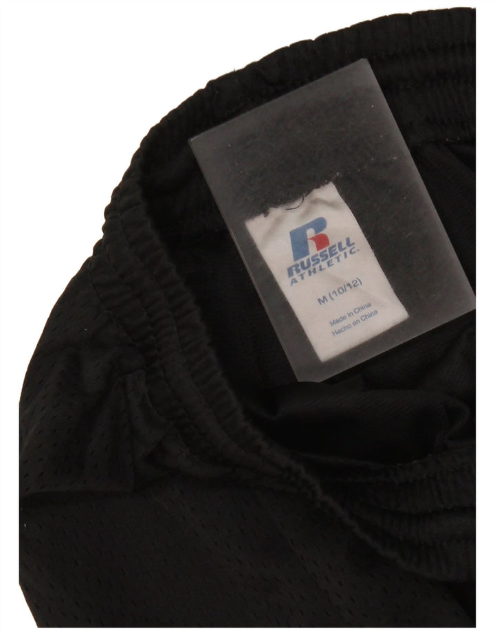 Pantaloni scurți sport Russell Athletic pentru băieți 10-11 ani poliester negru mediu