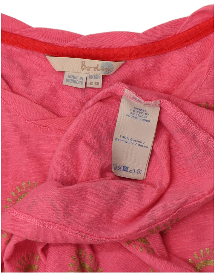 Rochie tricou BODEN pentru femei UK 10 mic bumbac floral roz