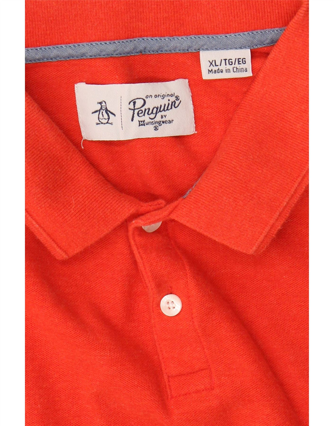 PENGUIN Mens Polo Shirt XL Orange Cotton Vintage Penguin and Second-Hand Penguin from Messina Hembry 