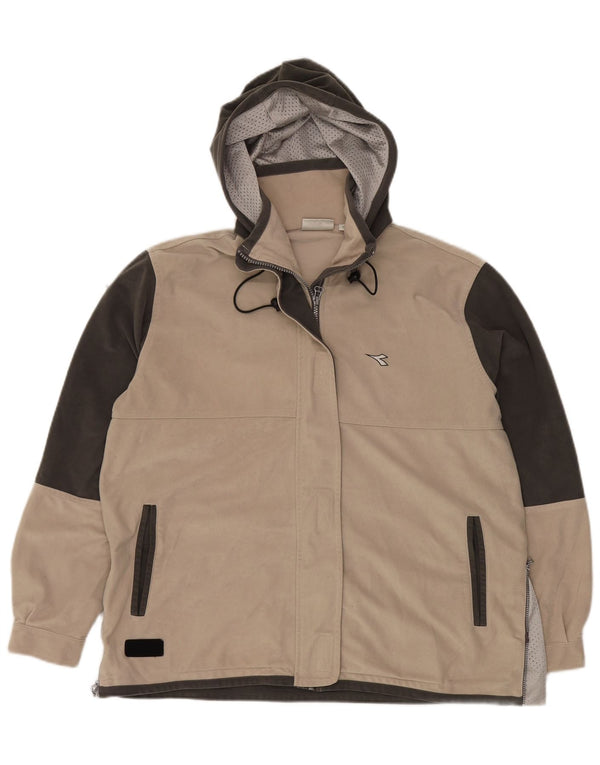 DIADORA Jachetă de trening supradimensionată pentru femei UK 14 Bej mediu