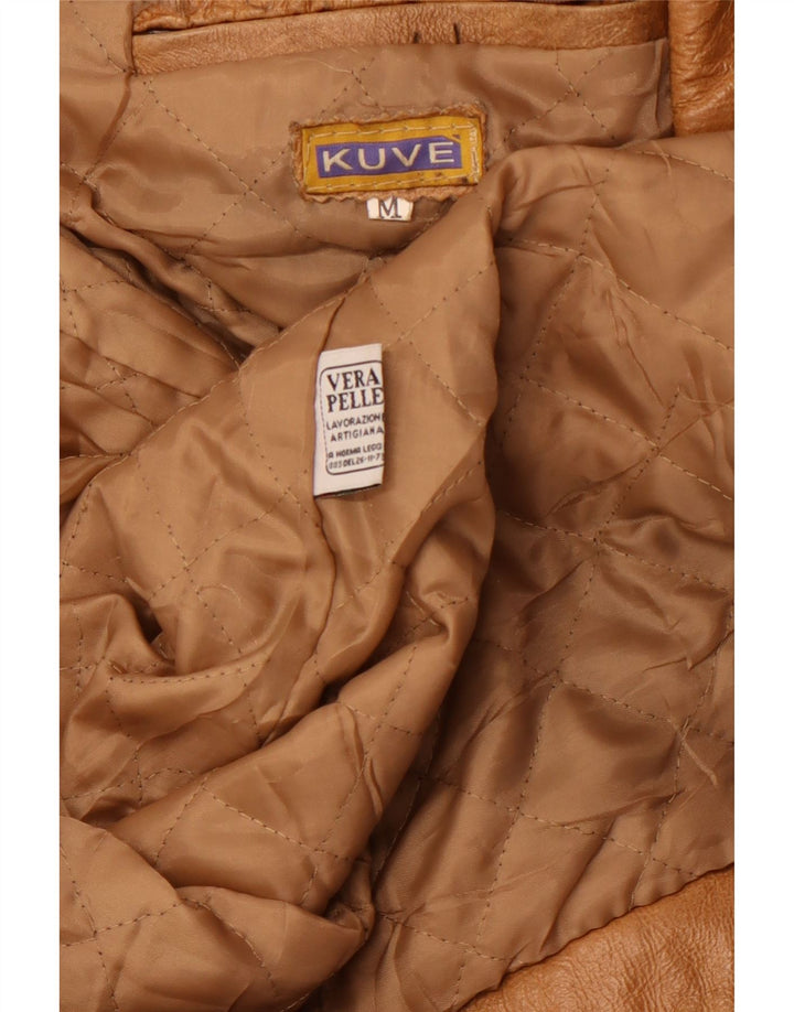 Jachetă de piele pentru bărbați VINTAGE UK 38 Piele maro medie