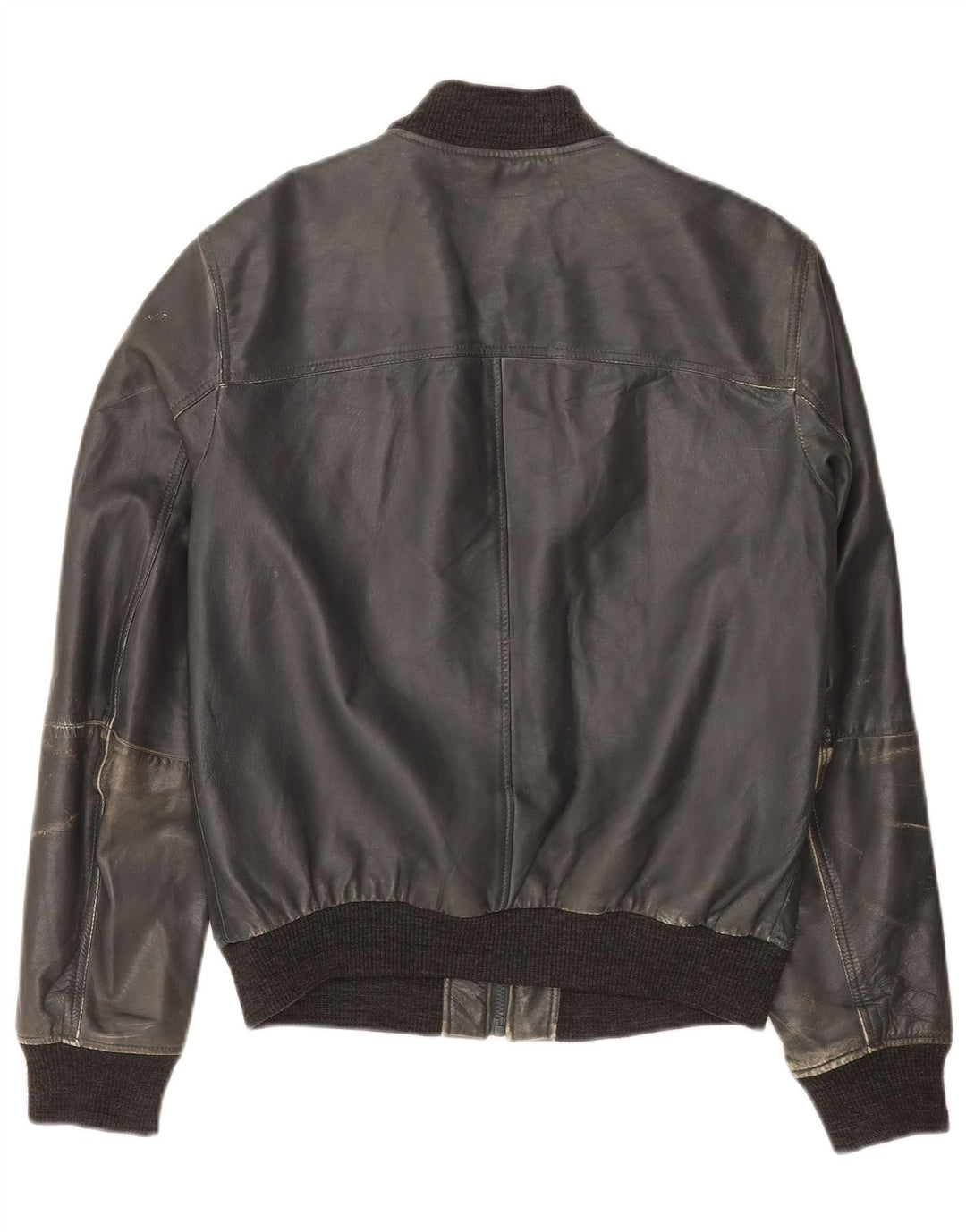 Jachetă Bomber din piele pentru femei Trussardi Jeans IT 50 XL bleumarin