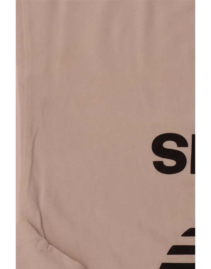 Tricou grafic ADIDAS pentru femei Top UK 10 Small White Bumbac