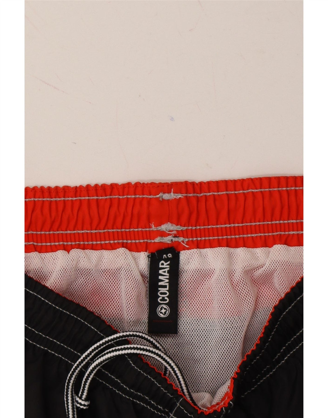 COLMAR Mens Swimming Shorts IT 48 Medium Black Colourblock Polyester Vintage Colmar and Second-Hand Colmar from Messina Hembry 