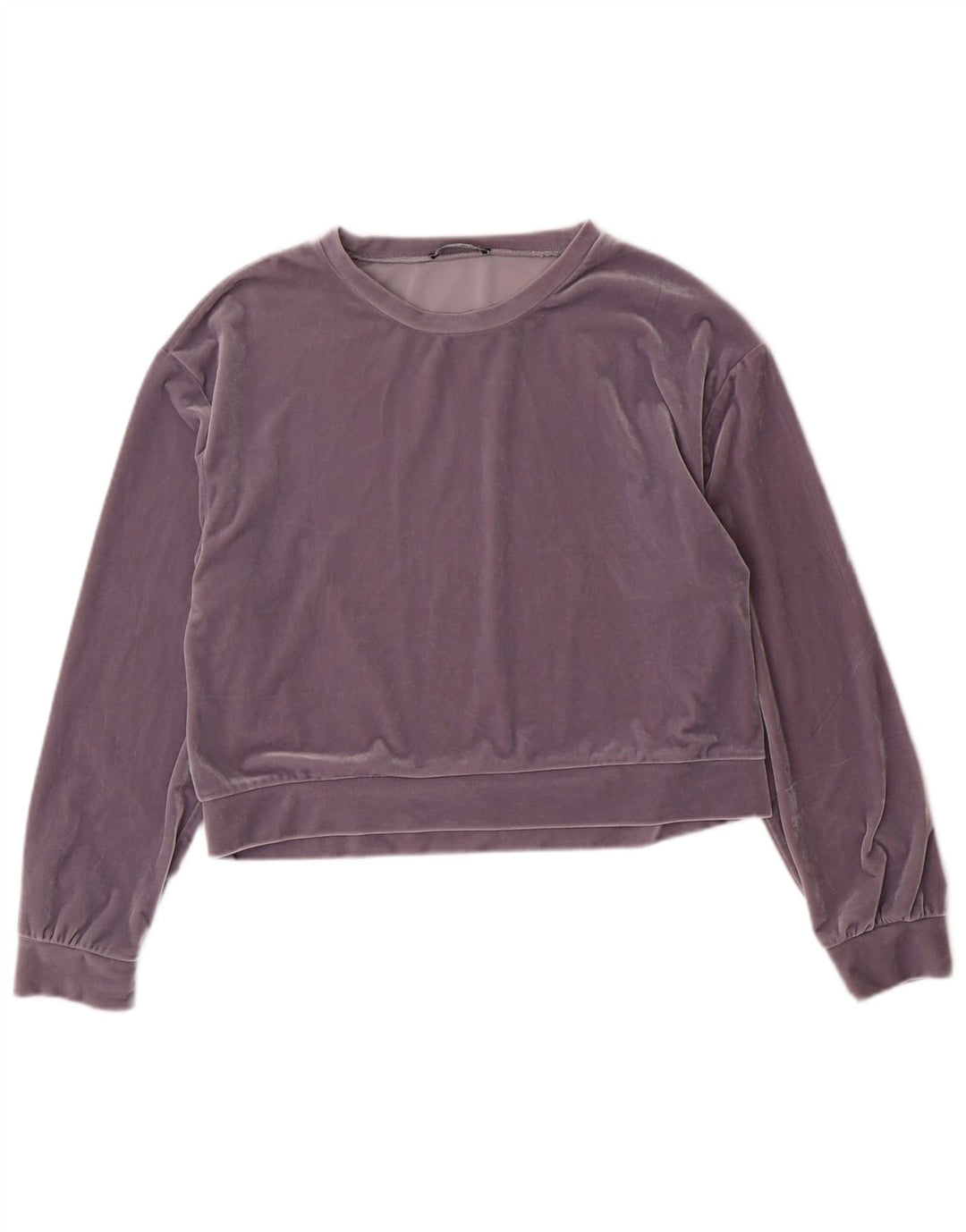 Top Crop Top cu mânecă lungă pentru femei Zara, 10, poliester violet mic