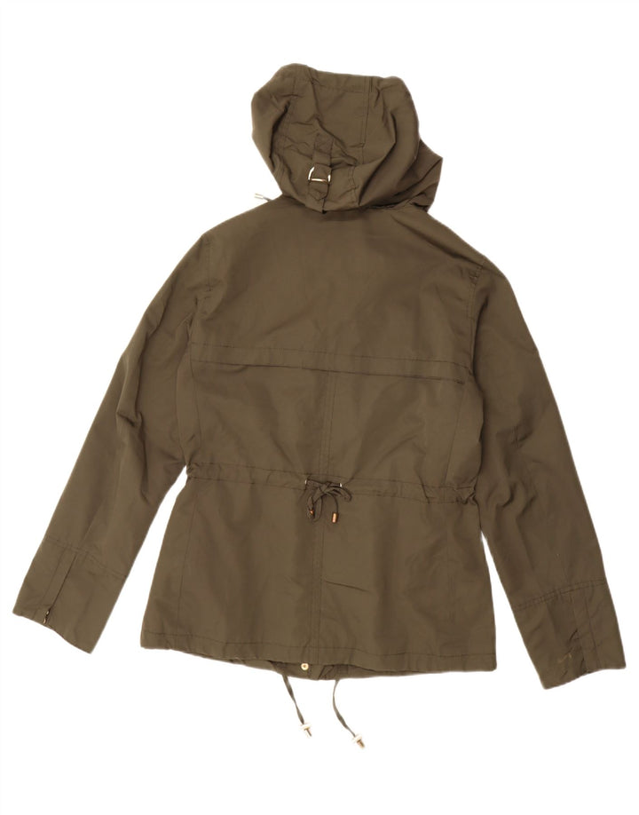 Jachetă parka cu glugă pentru femei MASSIMO DUTTI UK 16 Poliester verde mare