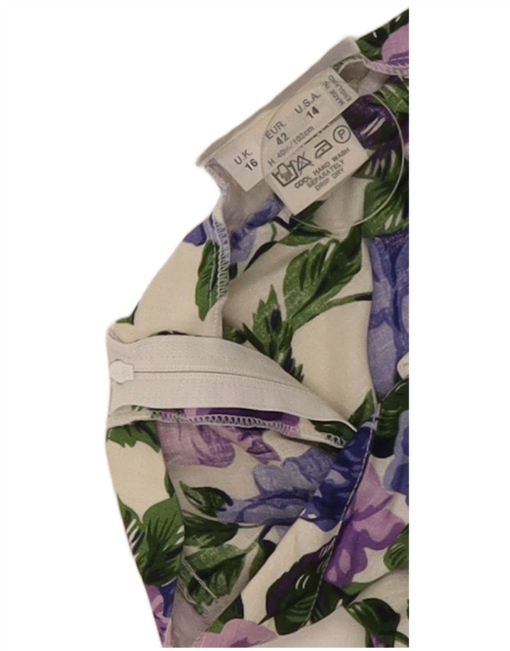 Simon Jeffrey rochie pentru femei fără bretele UK 16 mare, multicoloră, florală