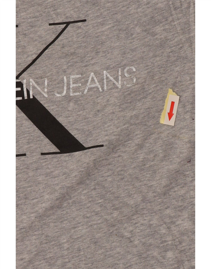 Tricou grafic Calvin Klein pentru femei Top UK 18 XL bumbac gri