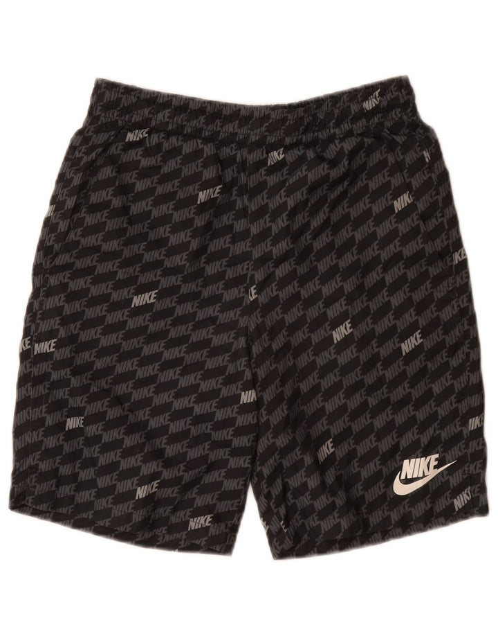 Pantaloni scurți de înot grafic Nike pentru băieți 12-13 ani, mari, gri, poliester