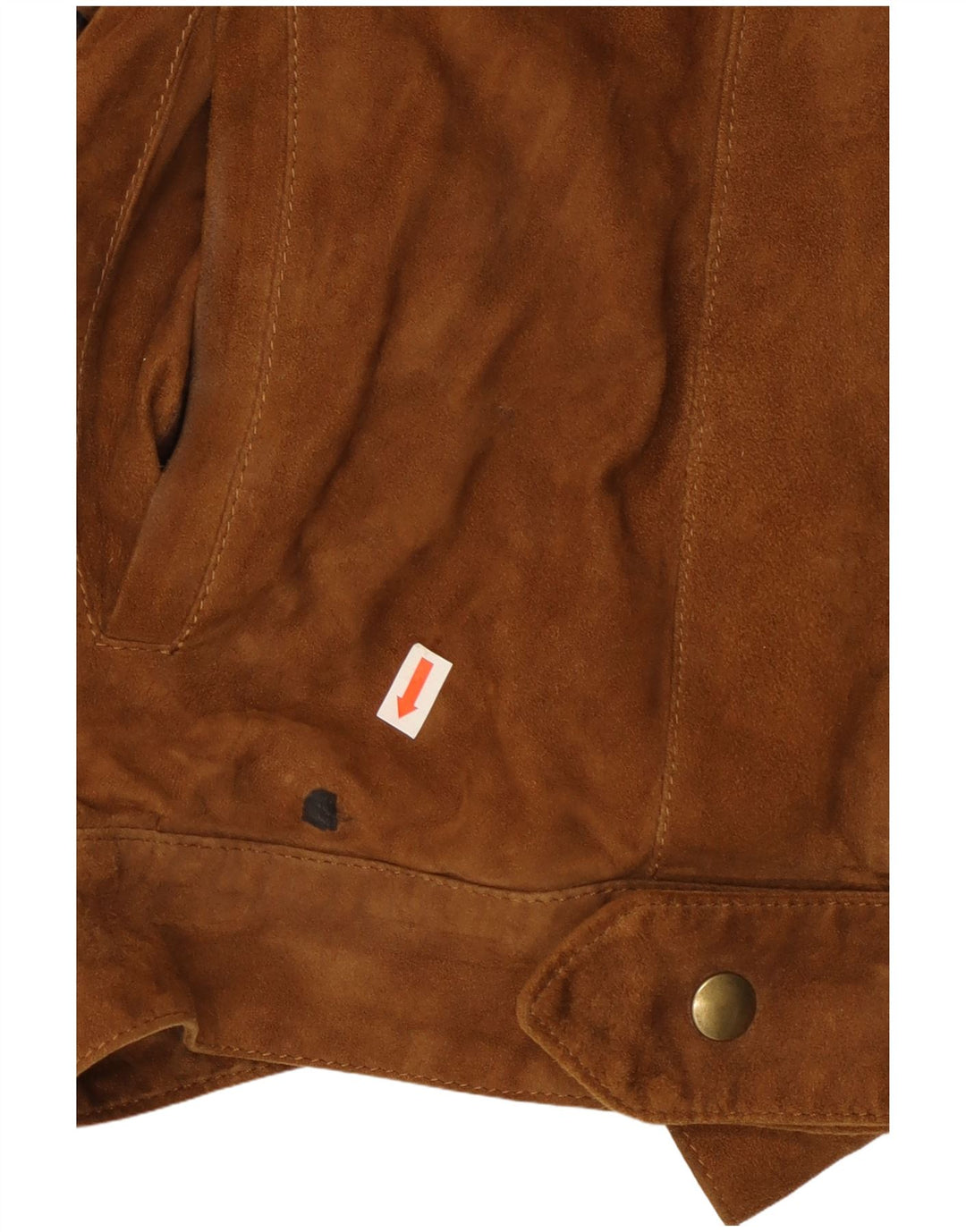 Jachetă vintage bărbătească din piele intoarsa IT 48 maro mediu