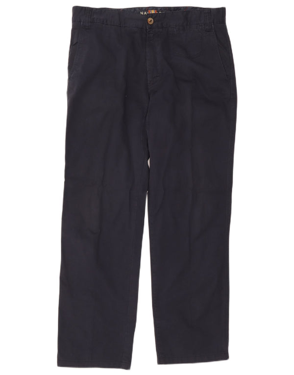 Pantaloni chino drepți pentru bărbați Navigare IT 52 XL W36 L30 bleumarin bumbac