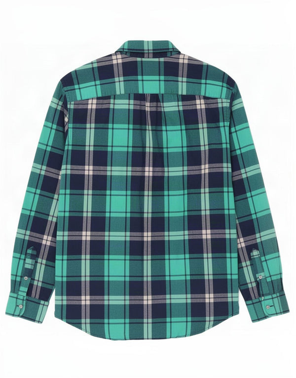 Cămașă pentru bărbați American Eagle XL, bumbac cu carouri verde