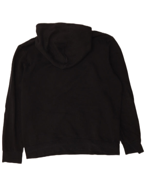 Jack & Jones Pulover cu glugă cu grafic pentru bărbați, mare, negru, bumbac